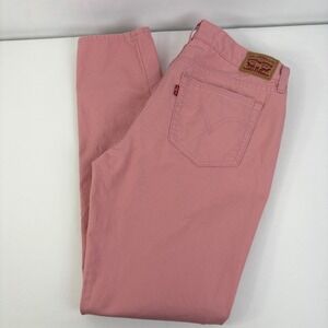 Levis Women's 511 Slim Fit Jeans Dusty Pink Rose Cotton Denim 31x32 (33x31)